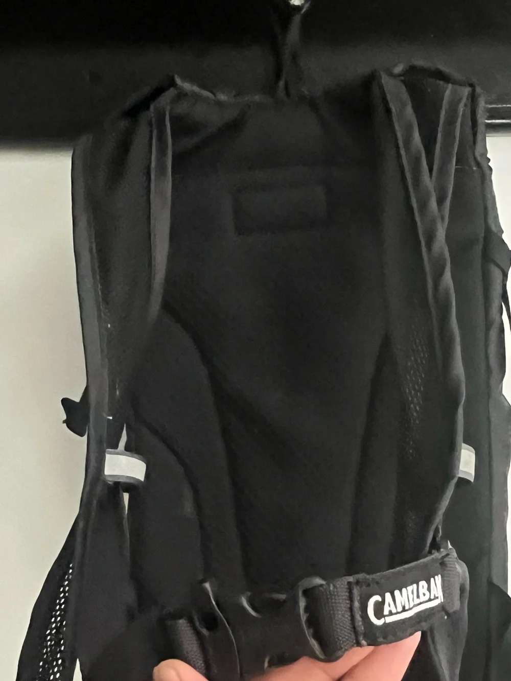 CamelBak Black Backpack with Red Flame Graphic Accent